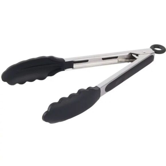 ECO QUALITY - NWT Set of 4 Stainless Steel Kitchen Tongs. 8” w/Silicone Tips - Picture 3 of 14